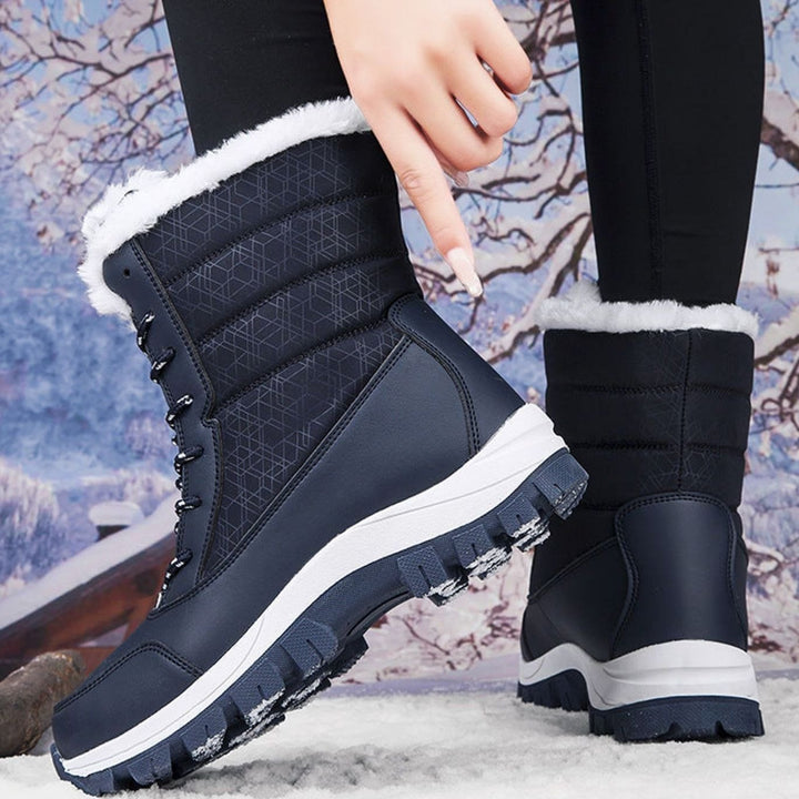 Women's Faux-Fur Lined Waterproof Lace-Up Winter Snow Boots