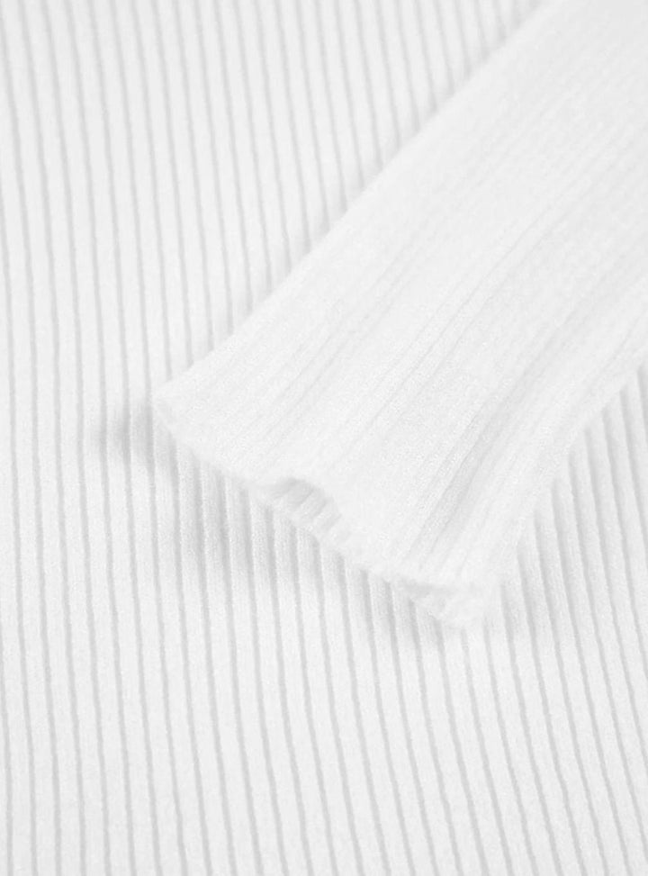 Women's Fitted Ribbed Roll Neck Jumper Polo Neck Knit Top