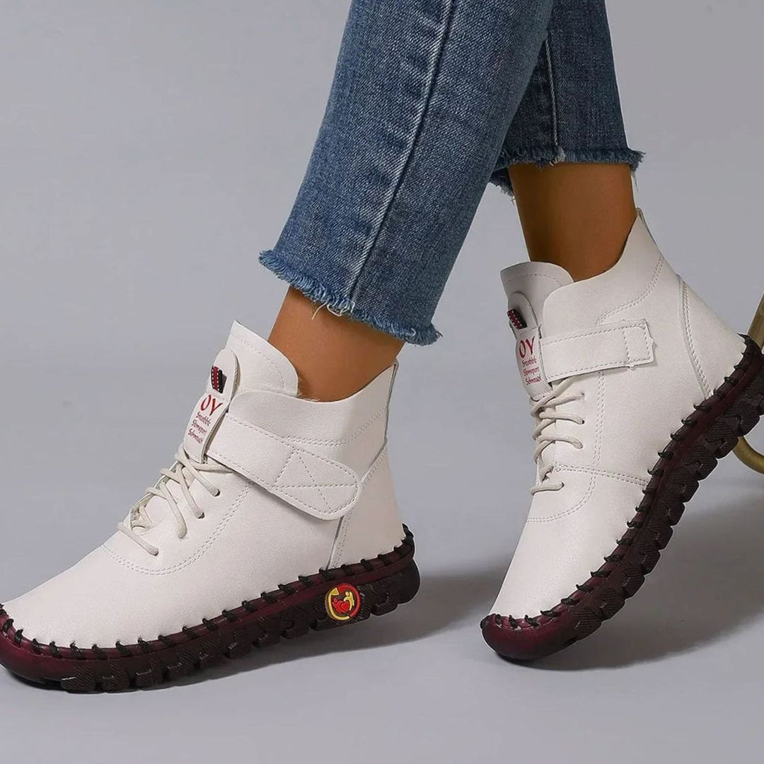 Women's Fleece-Lined Orthopedic Lace-Up Ankle Boots