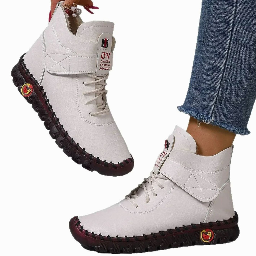 Women's Fleece-Lined Orthopedic Lace-Up Ankle Boots