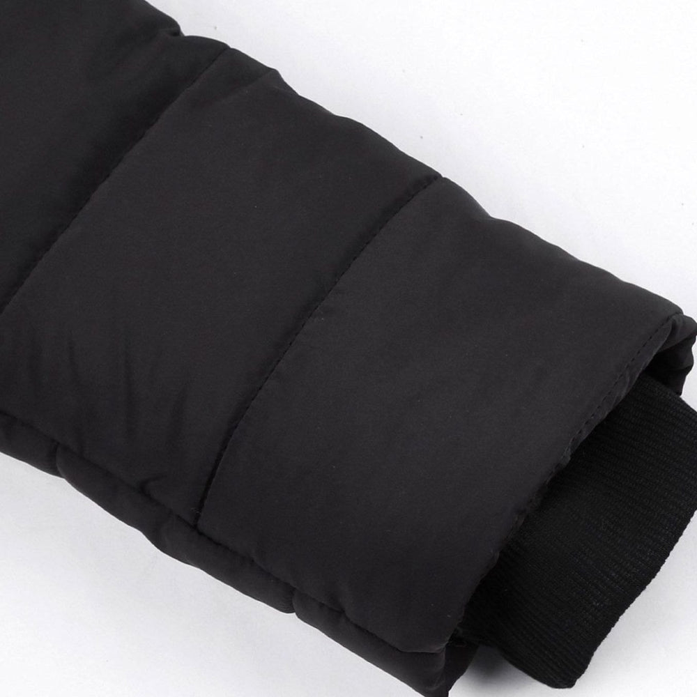 Women's Fleece-Lined Quilted Zip-Up Long Winter Jacket