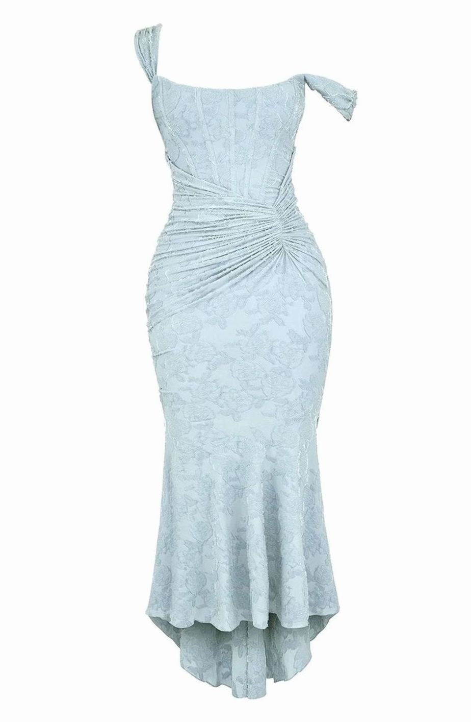 Women's Floral Jacquard Corset Mermaid Midi Party Dress