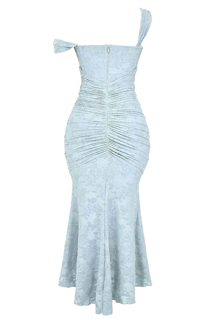 Women's Floral Jacquard Corset Mermaid Midi Party Dress