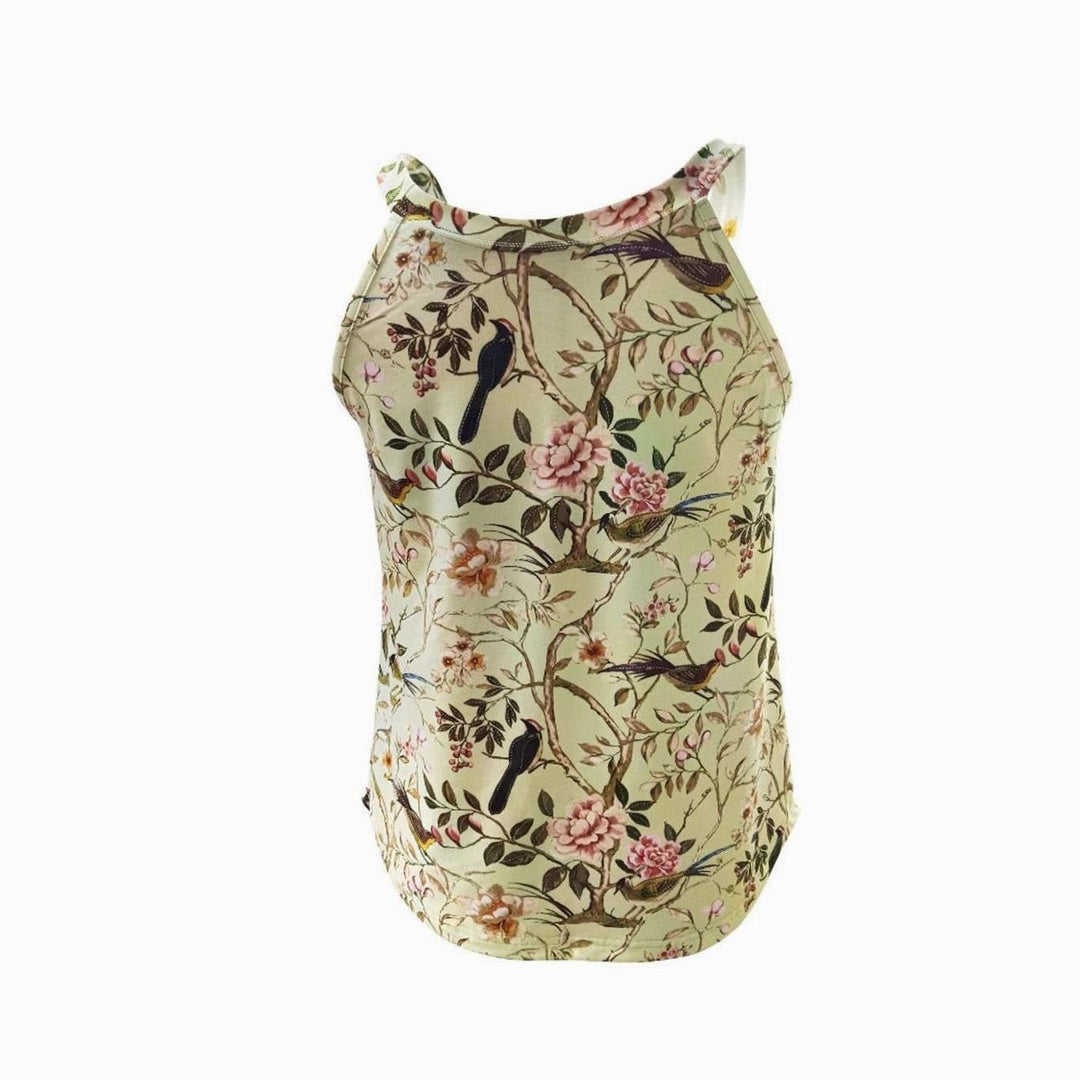 Women's Floral Print Halter-Neck Sleeveless Top