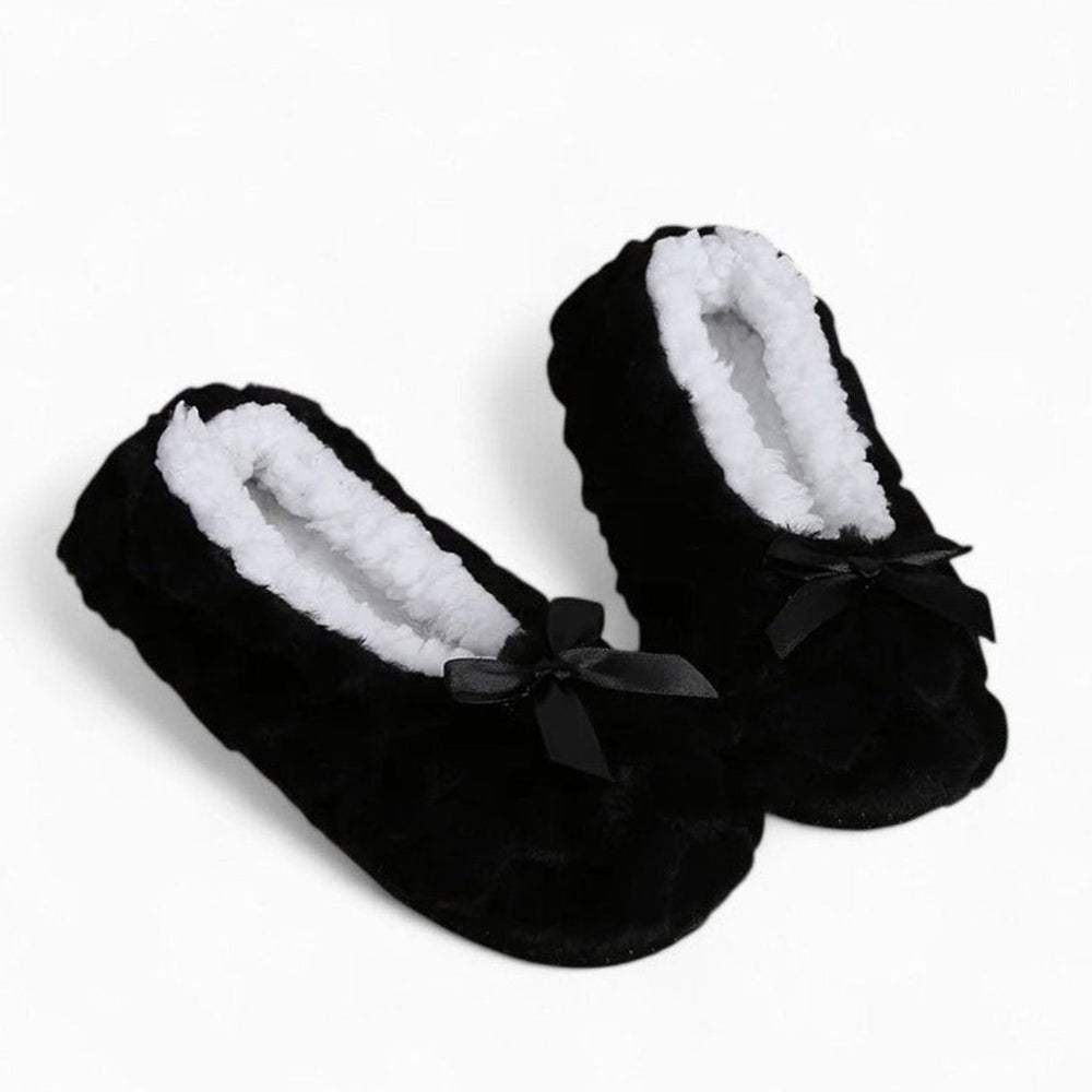 Women's Fluffy Plush Slip-On Indoor Slippers Non-Slip Flat
