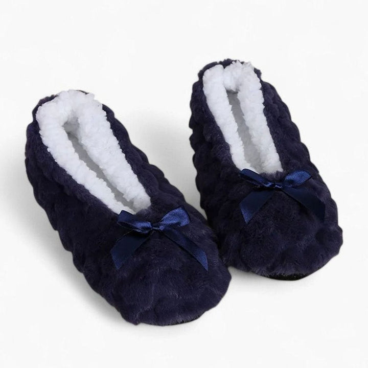 Women's Fluffy Plush Slip-On Indoor Slippers Non-Slip Flat