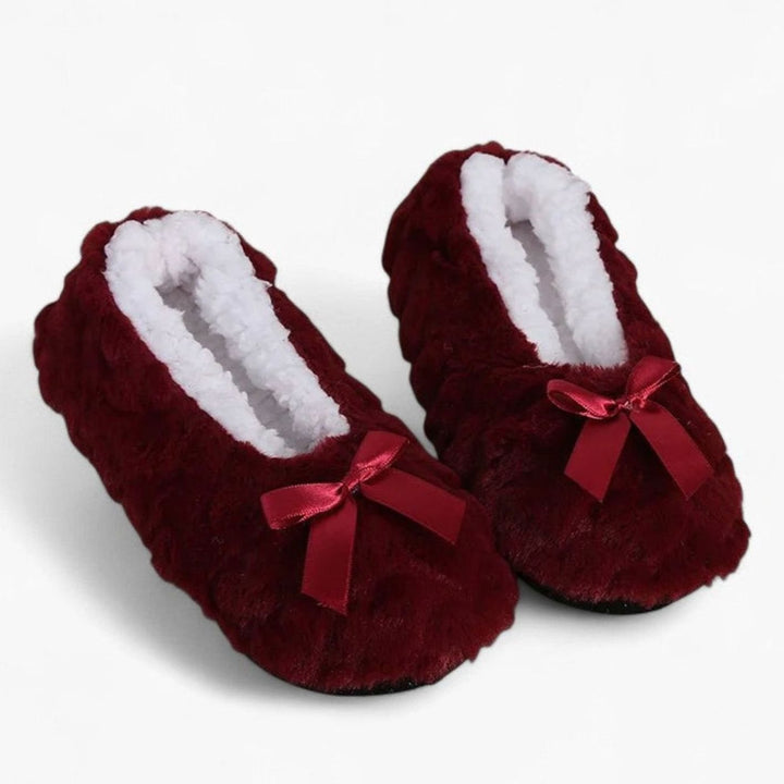 Women's Fluffy Plush Slip-On Indoor Slippers Non-Slip Flat
