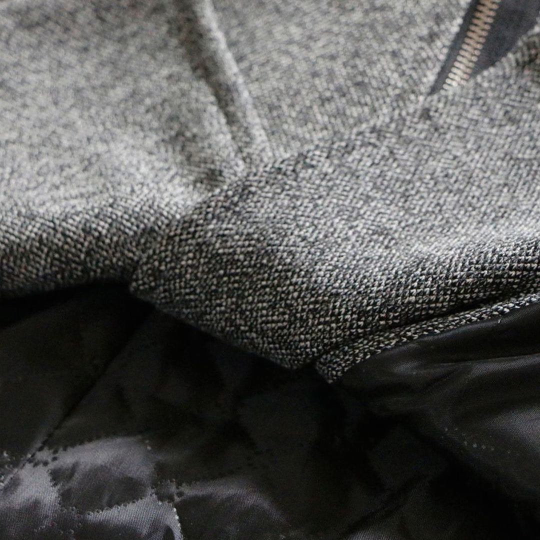 Women's Hooded Wool-Blend Quilted Sleeve Asymmetric Zip Winter Coat