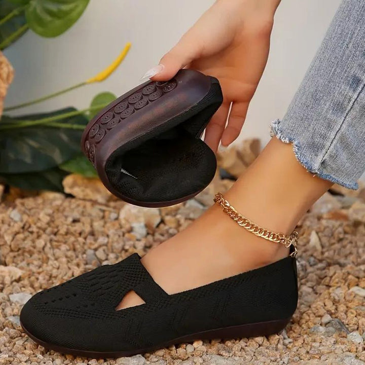 Women's Knit Mary Jane Slip-On Flat Pumps