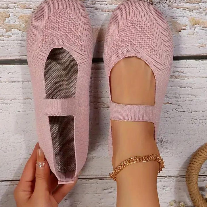 Women's Knit Mary Jane Slip-On Flat Pumps