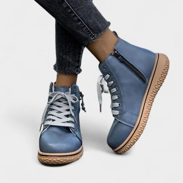 Women's Lace-Up Ankle Boots Orthopedic Boho Fleece-Lined