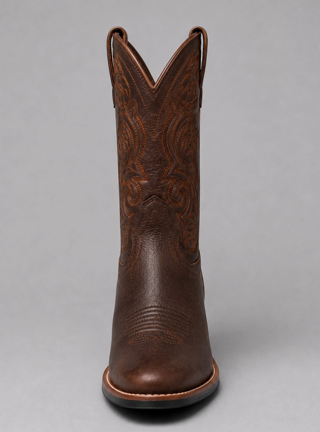 Women's Leather Embroidered Western Cowboy Boots Block Heel