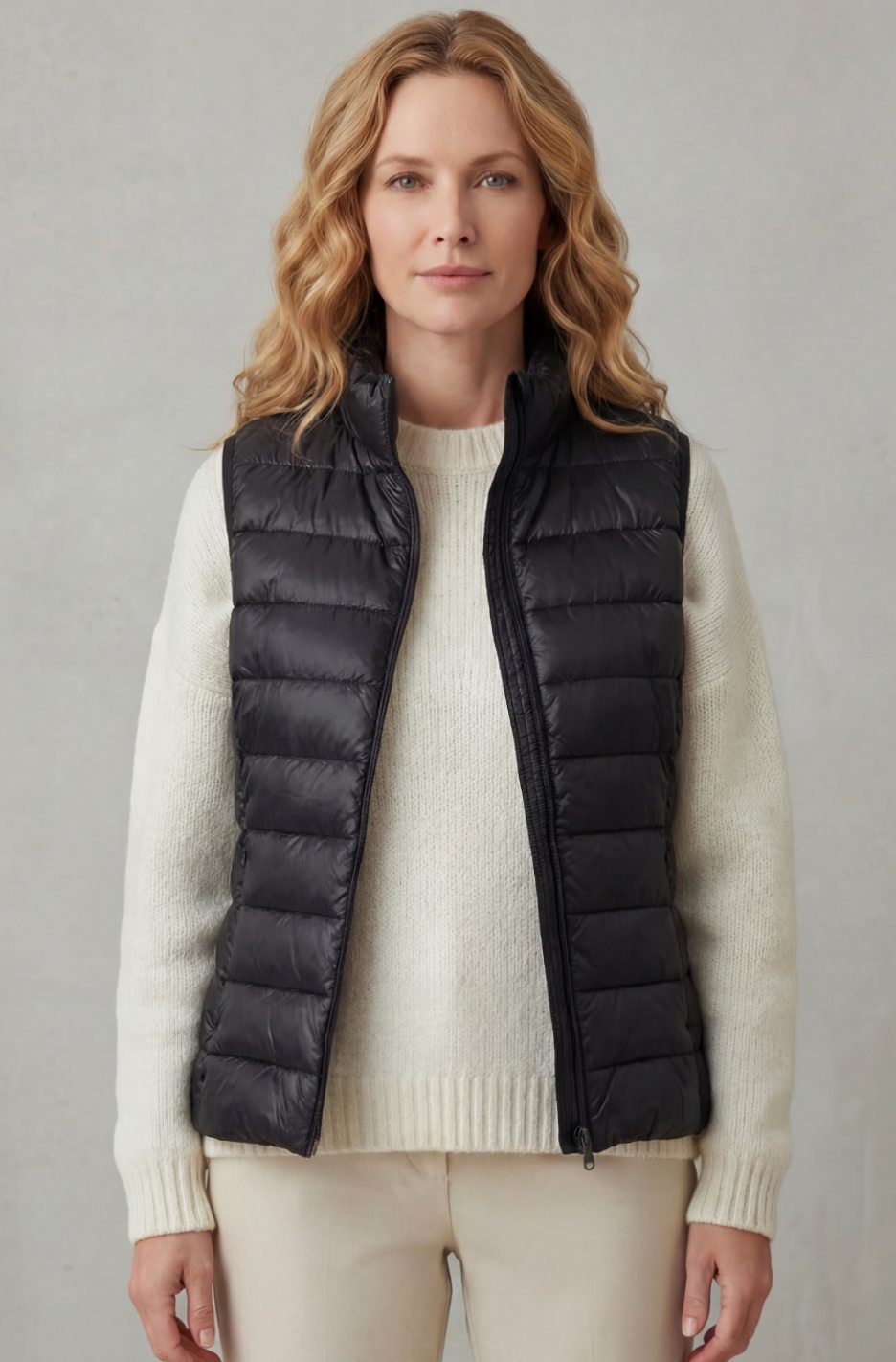 Women's Lightweight Layering Puffer Gilet Vest Zip-Up