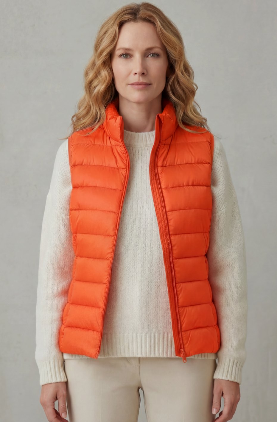 Women's Lightweight Layering Puffer Gilet Vest Zip-Up