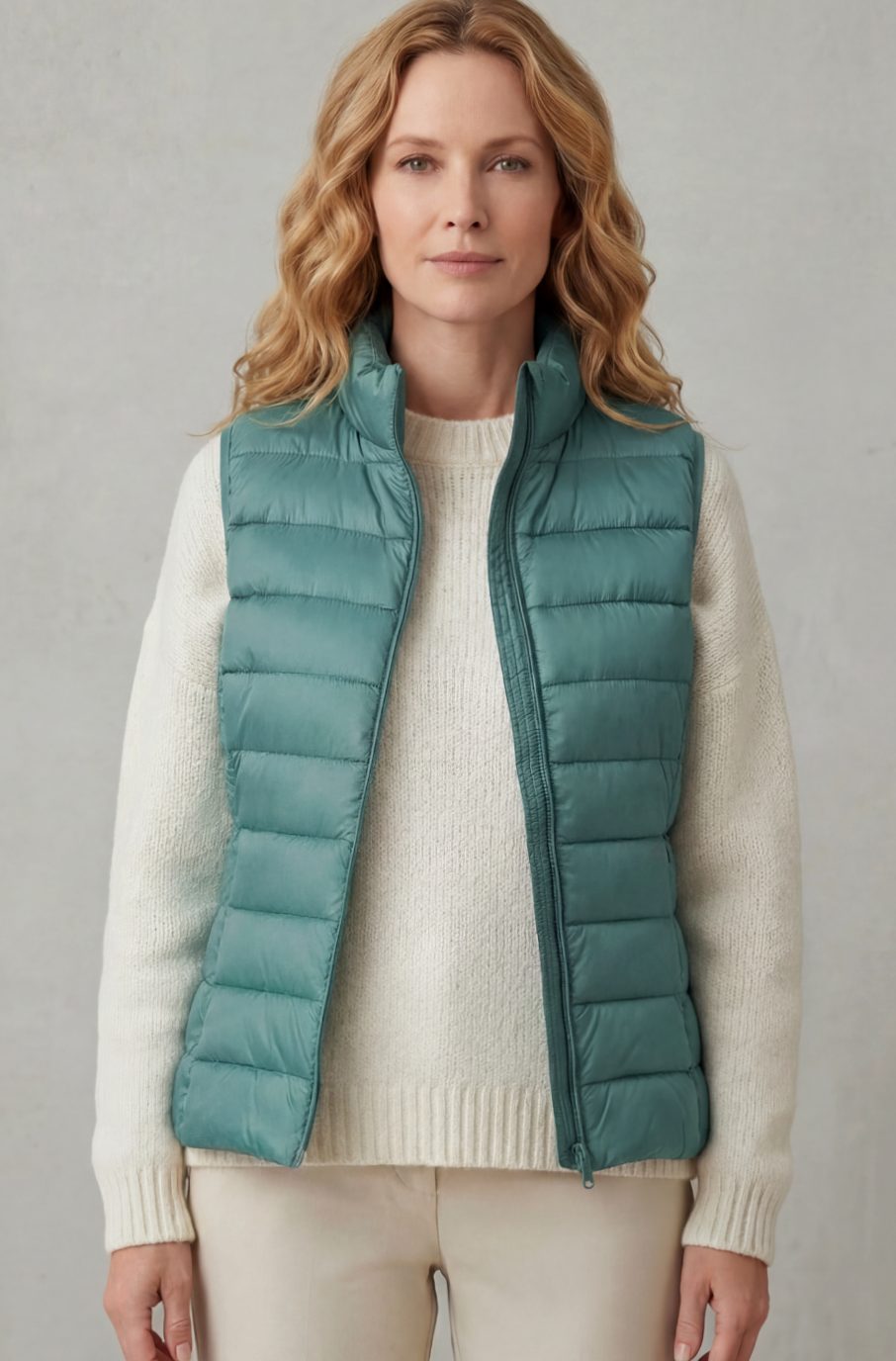 Women's Lightweight Layering Puffer Gilet Vest Zip-Up