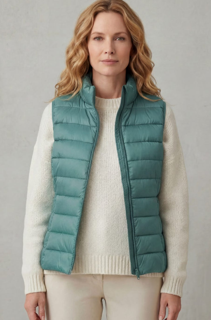Women's Lightweight Layering Puffer Gilet Vest Zip-Up
