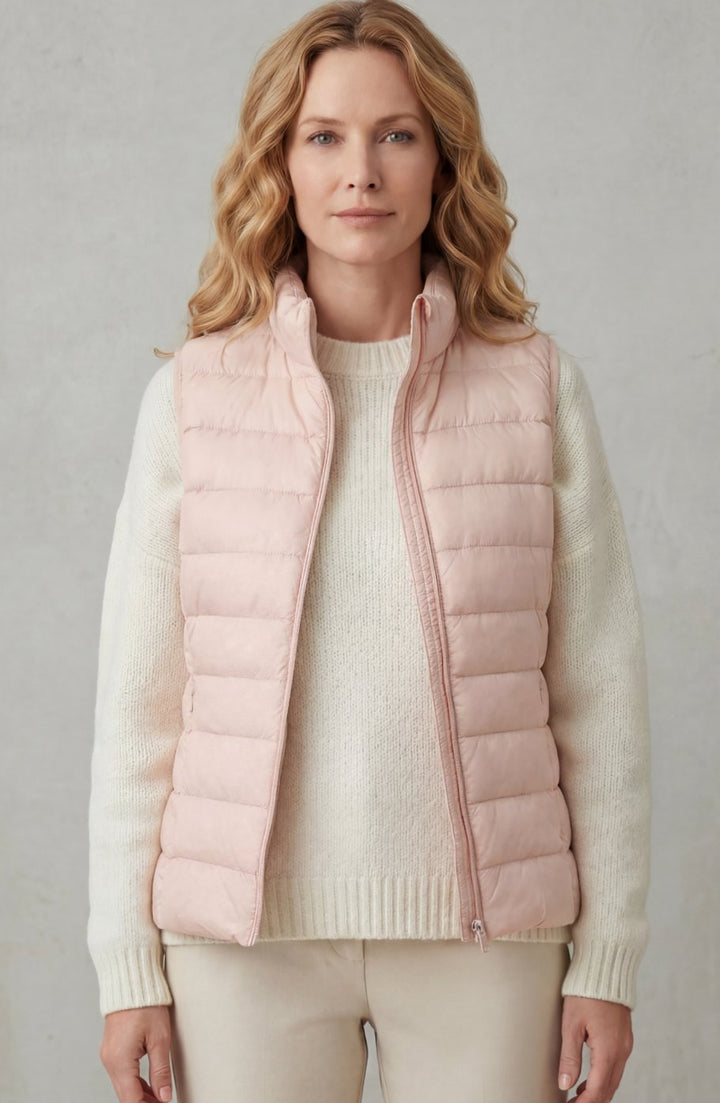 Women's Lightweight Layering Puffer Gilet Vest Zip-Up