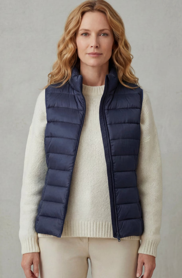 Women's Lightweight Layering Puffer Gilet Vest Zip-Up
