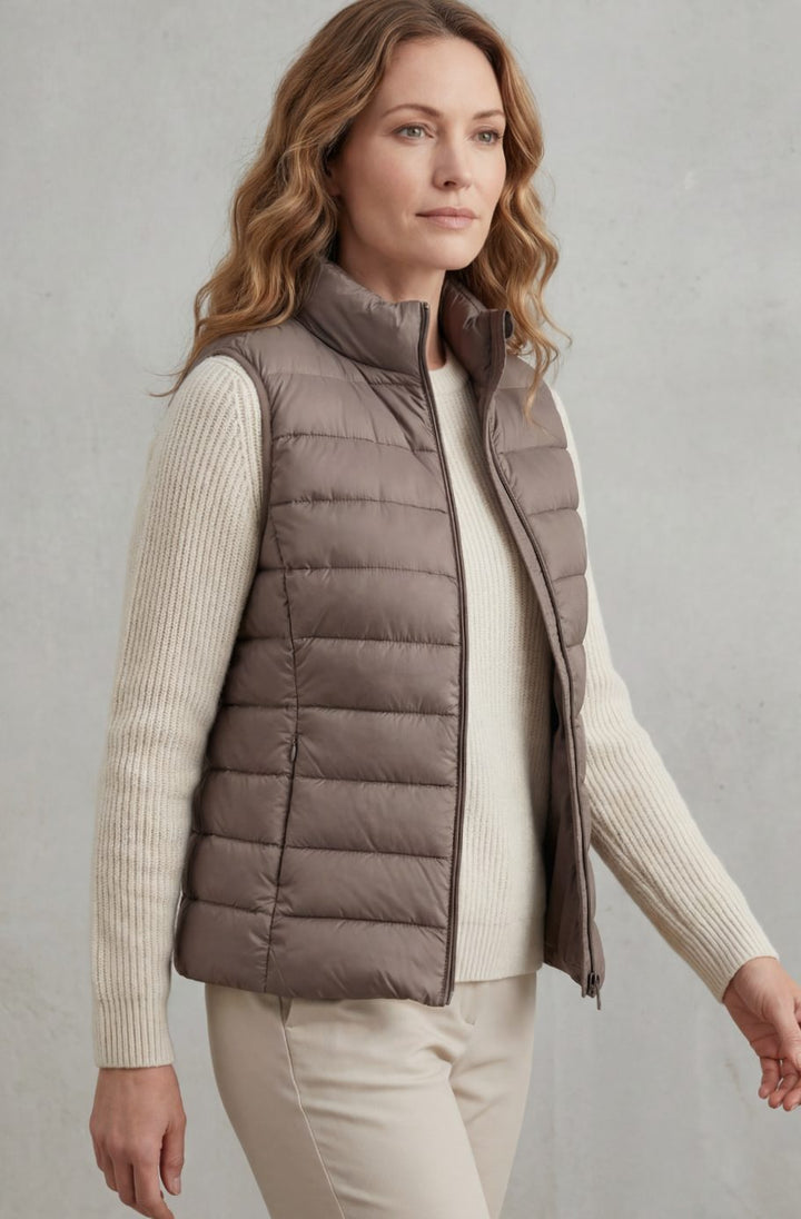 Women's Lightweight Layering Puffer Gilet Vest Zip-Up