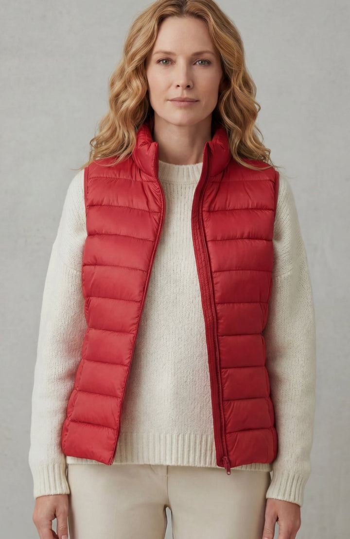 Women's Lightweight Layering Puffer Gilet Vest Zip-Up