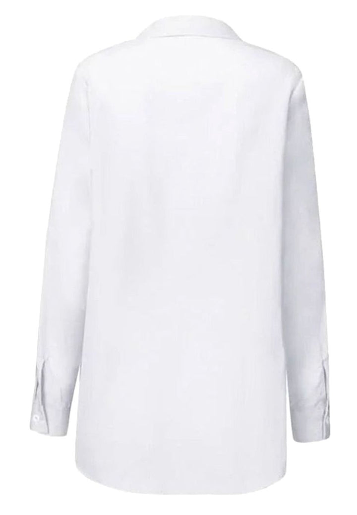Women's Long-Sleeve Tie-Belt Wrap Top Blouse