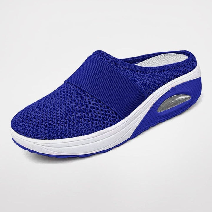 Women's Mesh Air-Cushion Slip-On Mule Trainers - Blue