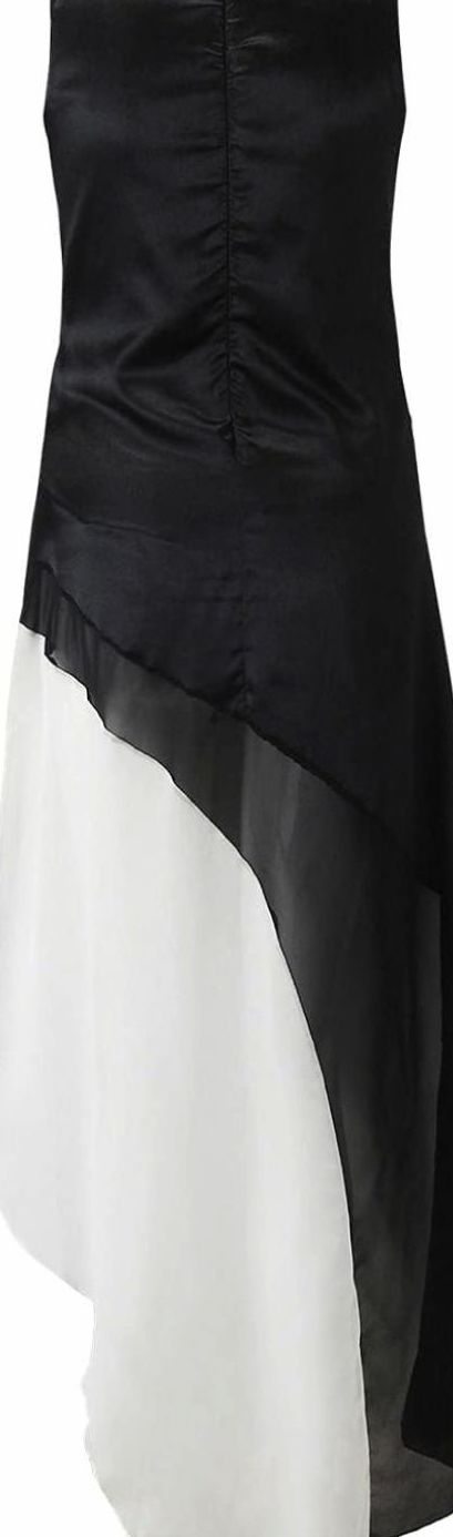 Women's Ombre Layered Sleeveless Pleated Maxi Evening Gown