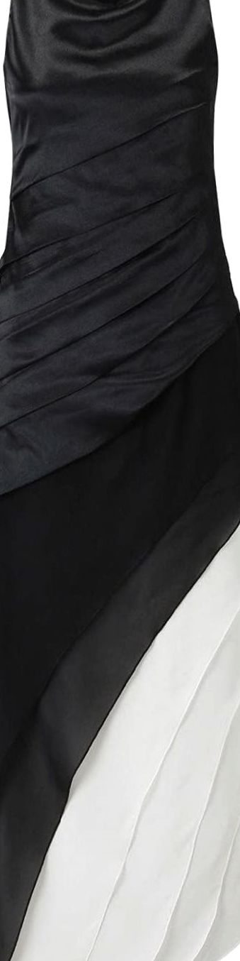 Women's Ombre Layered Sleeveless Pleated Maxi Evening Gown