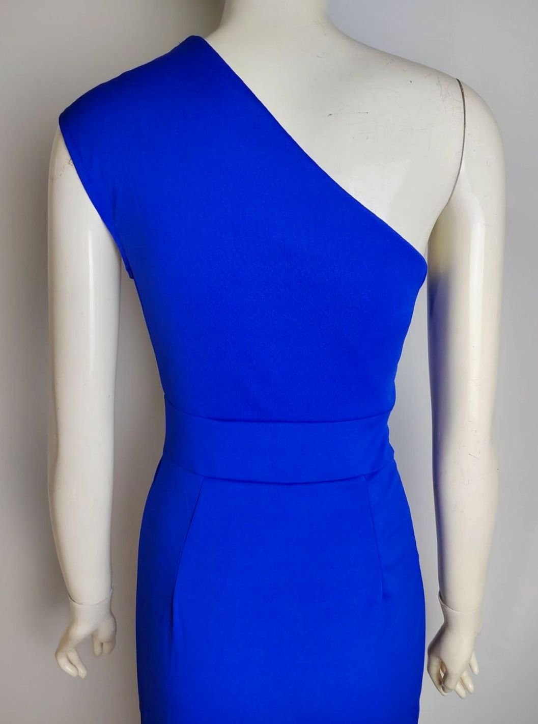 Women's One-Shoulder Asymmetric Wrap Midi Dress High Split