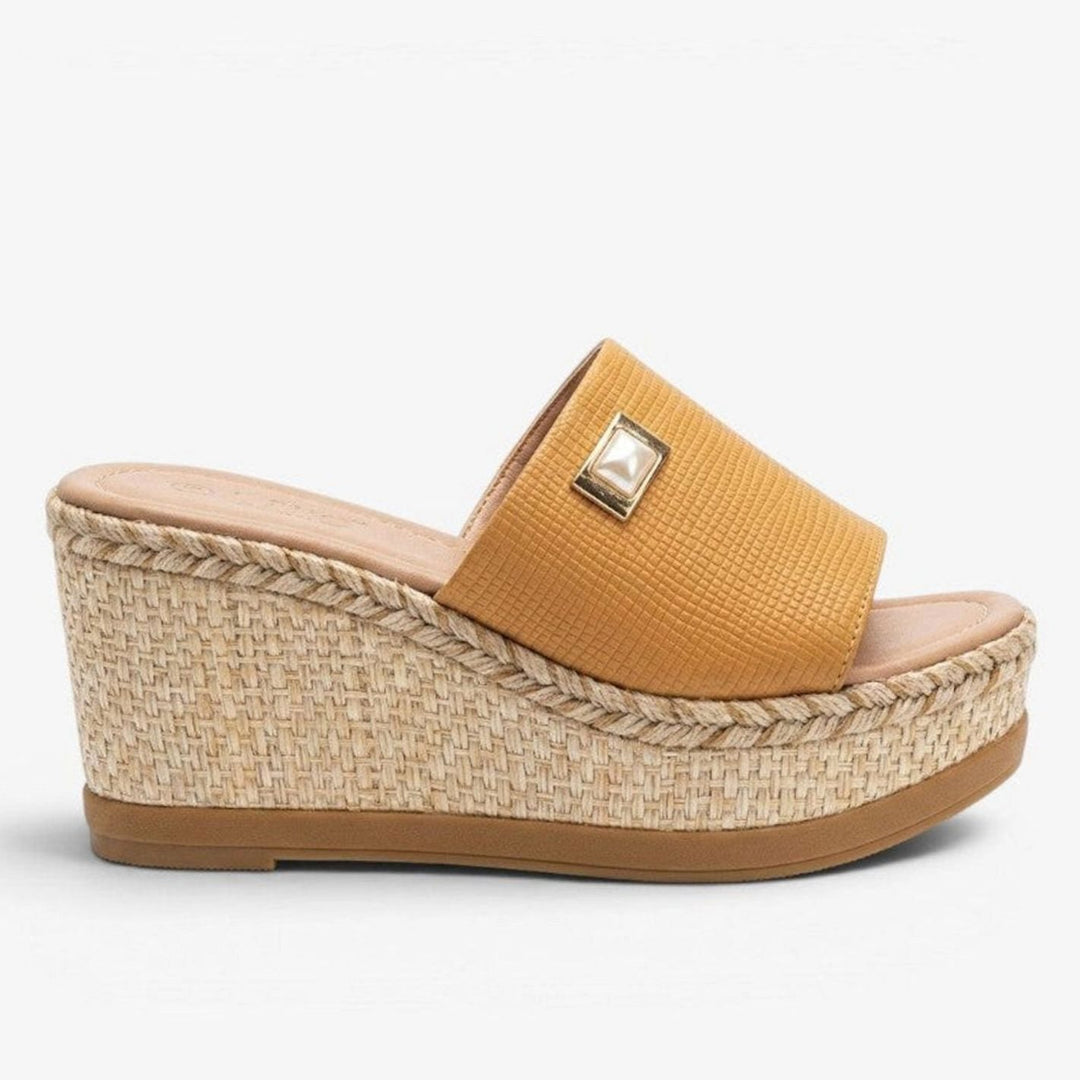 Women's Open Toe Slip-On Espadrille Wedge Sandals