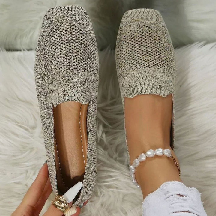Women's Orthopedic Breathable Knit Slip-On Flat Loafers