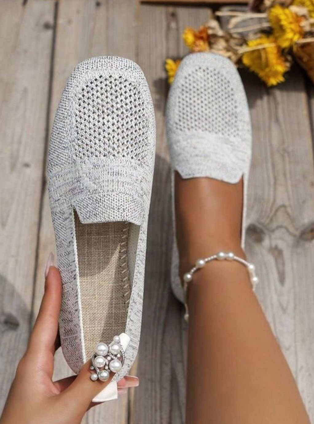 Women's Orthopedic Cushioned Slip-On Knit Loafers