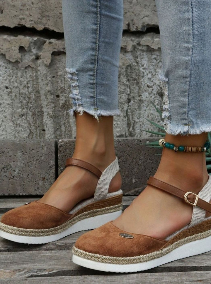 Women's Orthopedic Espadrille Wedge Ankle Strap Sandals
