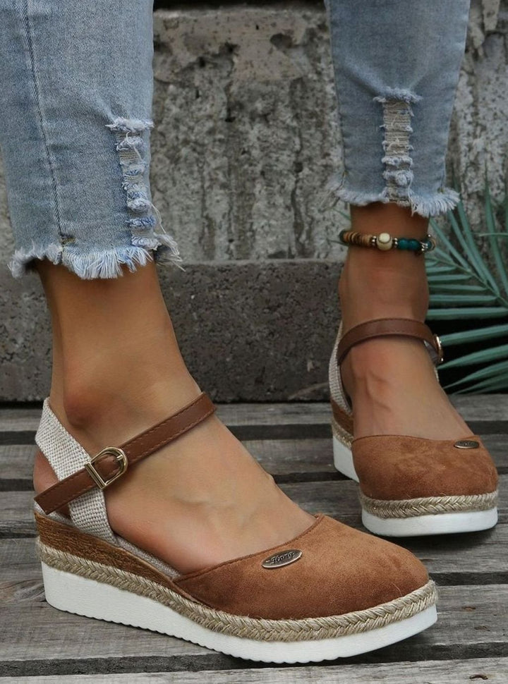 Women's Orthopedic Espadrille Wedge Ankle Strap Sandals