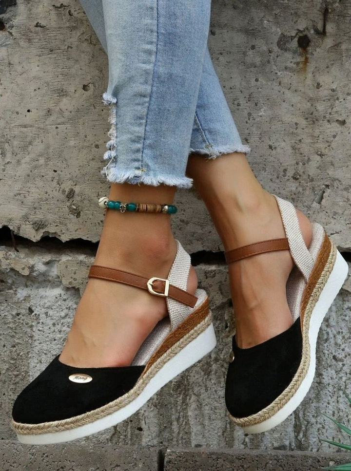 Women's Orthopedic Espadrille Wedge Ankle Strap Sandals