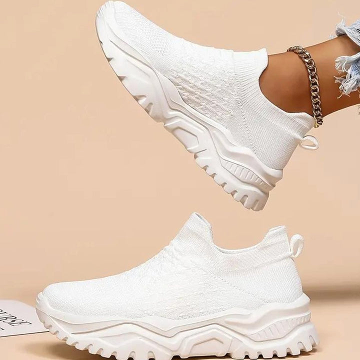 Women's Orthopedic Knit Slip-On Chunky Sole Trainers