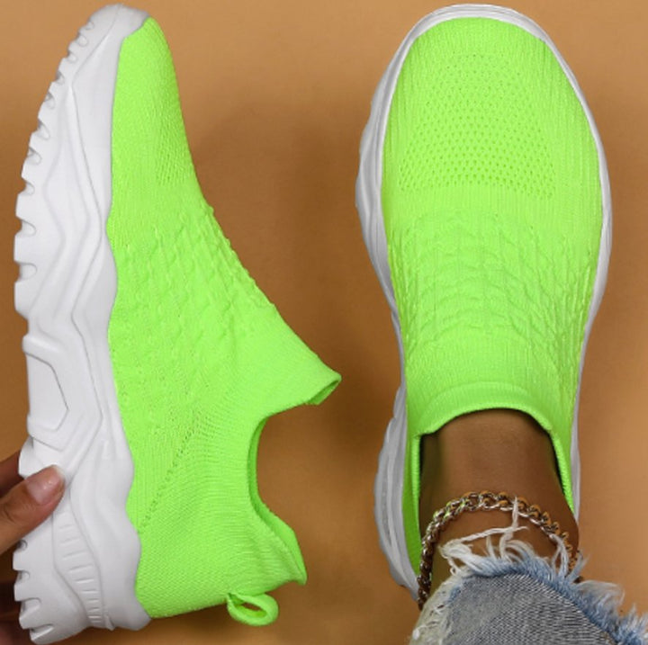 Women's Orthopedic Knit Slip-On Chunky Sole Trainers