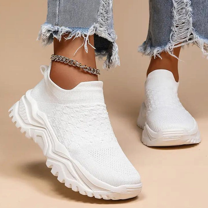Women's Orthopedic Knit Slip-On Chunky Sole Trainers