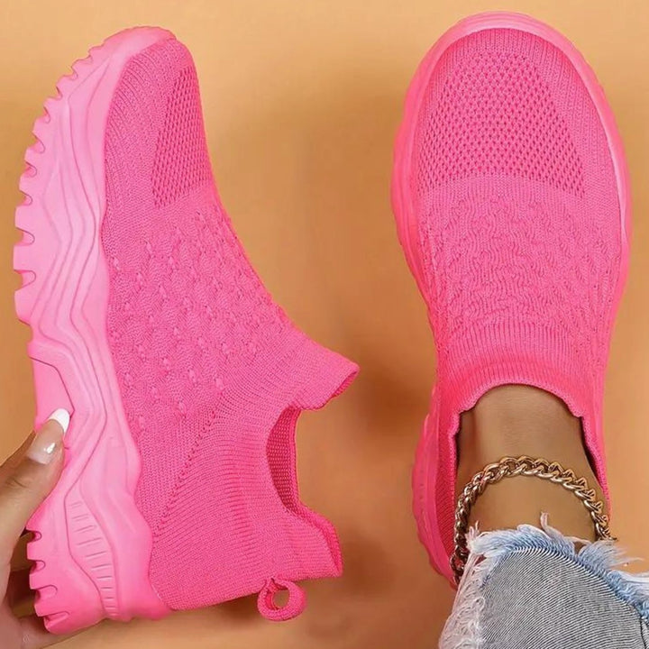 Women's Orthopedic Knit Slip-On Chunky Sole Trainers