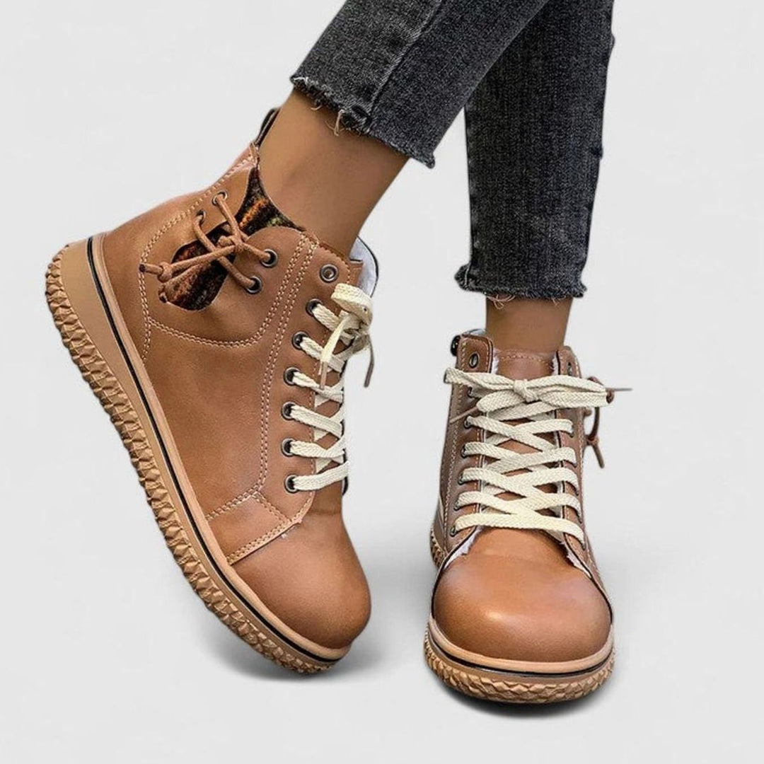 Women's Orthopedic Lace-Up Ankle Boots Warm Lined