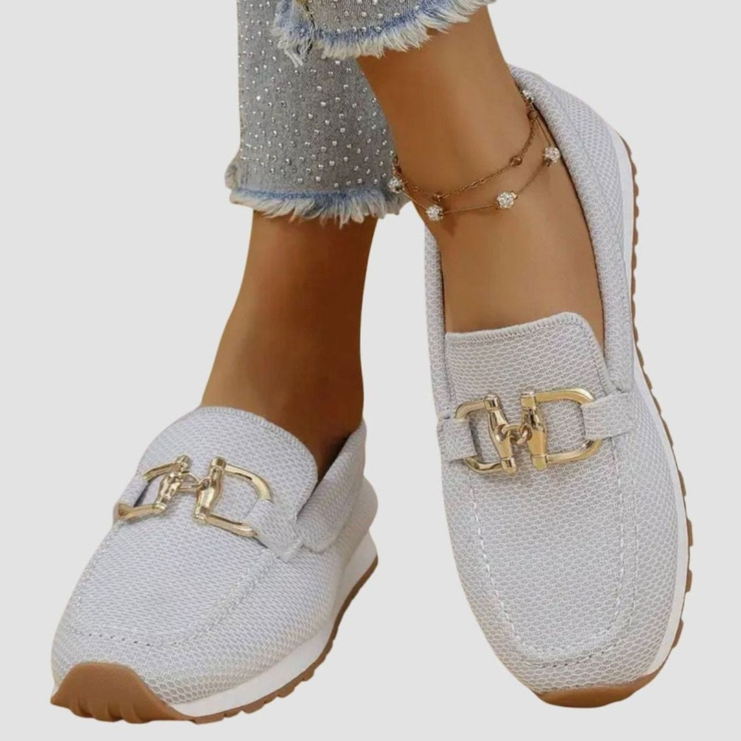 Women's Orthopedic Memory-Foam Slip-On Horsebit Loafer Trainers