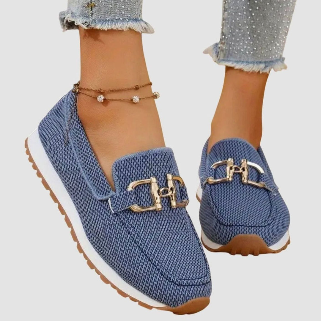 Women's Orthopedic Memory-Foam Slip-On Horsebit Loafer Trainers