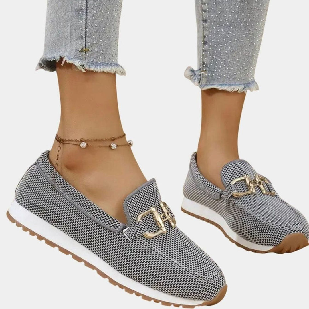 Women's Orthopedic Memory-Foam Slip-On Horsebit Loafer Trainers