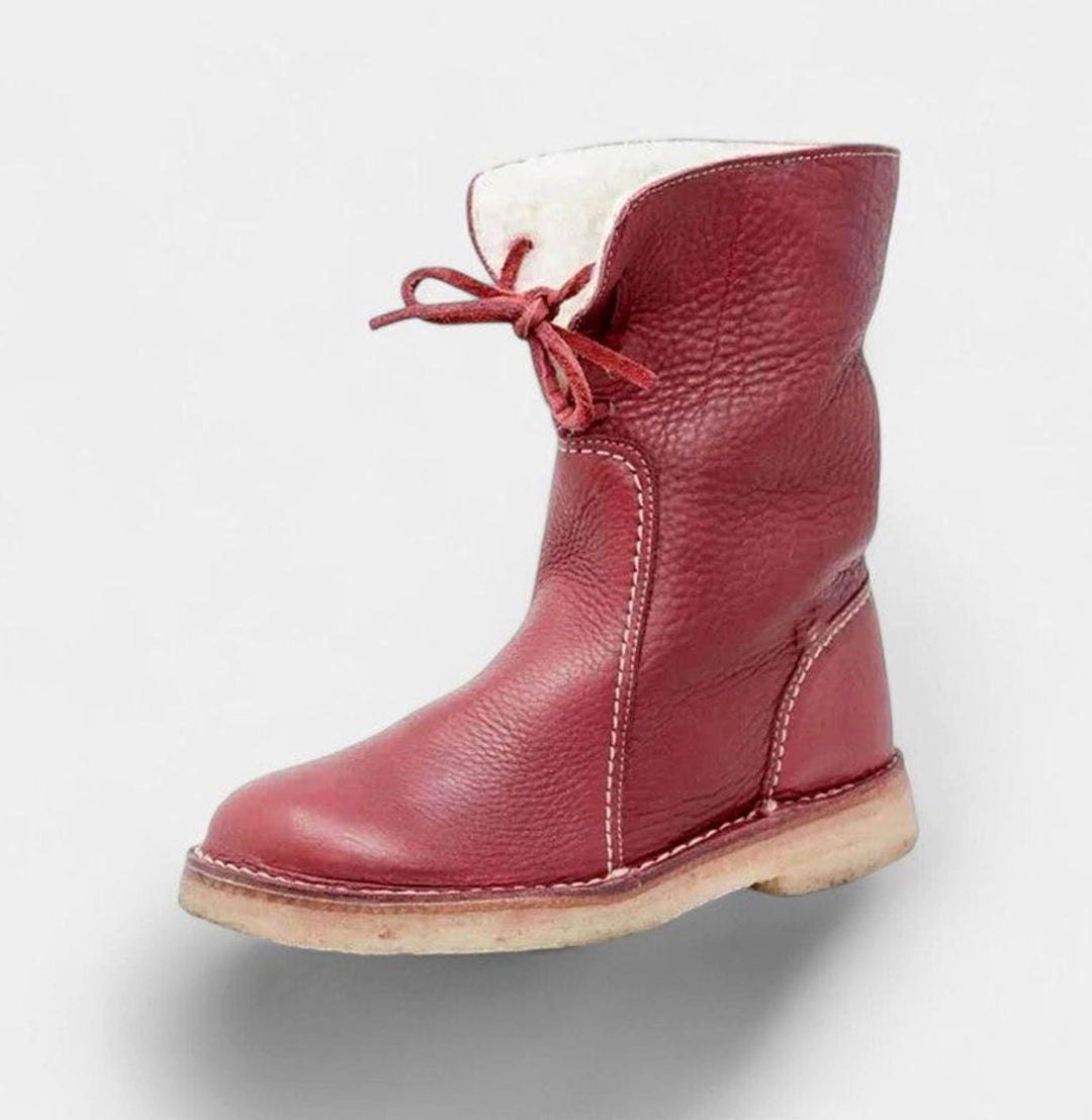 Women's Orthopedic Shearling-Lined Lace-Up Ankle Boots