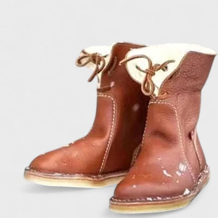Women's Orthopedic Shearling-Lined Lace-Up Ankle Boots