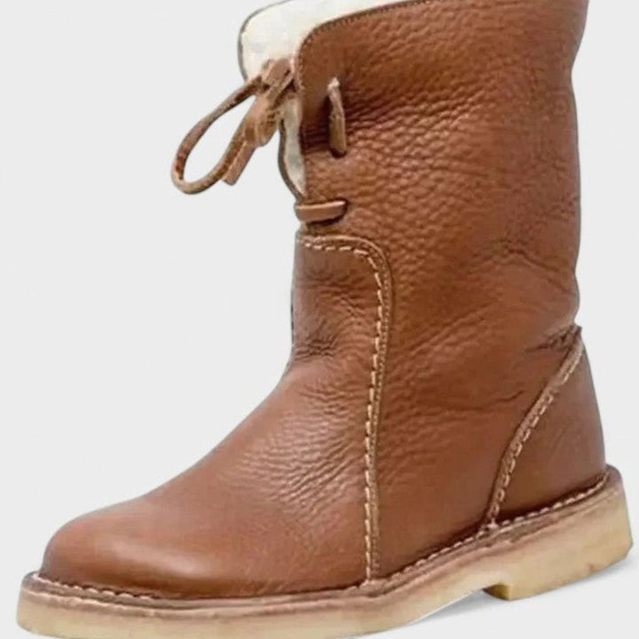 Women's Orthopedic Shearling-Lined Lace-Up Ankle Boots