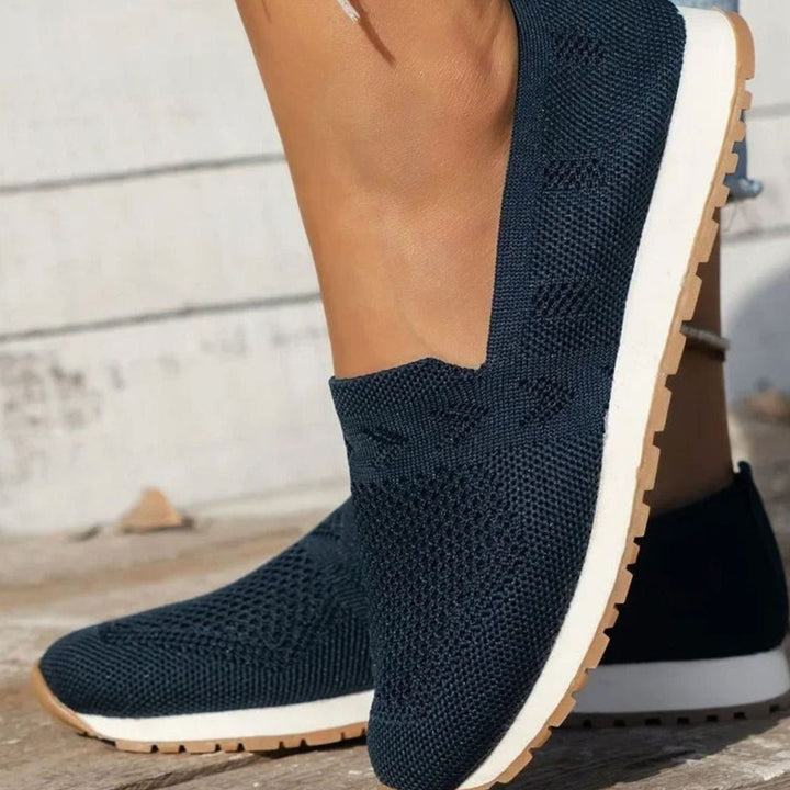 Women's Orthopedic Slip-On Knit Trainers Cushioned Sole