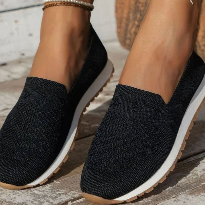 Women's Orthopedic Slip-On Knit Trainers Cushioned Sole