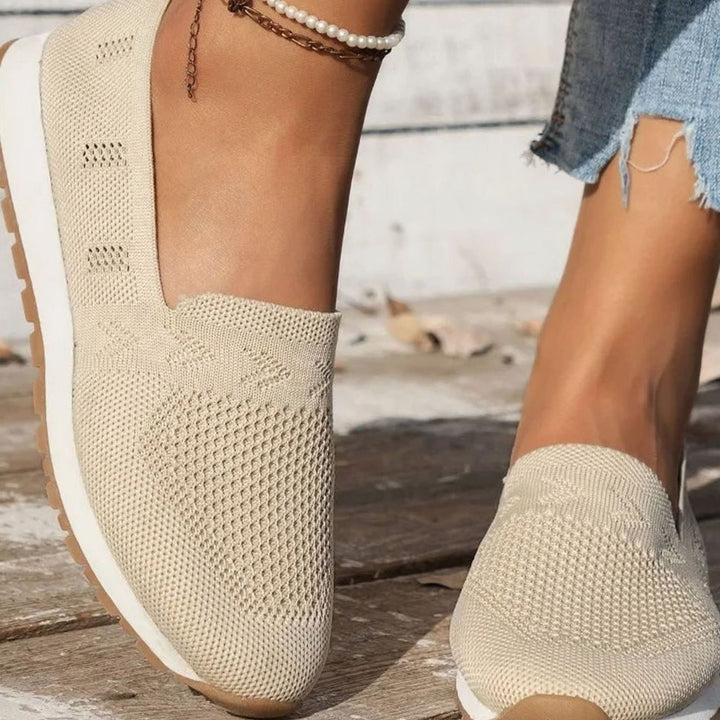Women's Orthopedic Slip-On Knit Trainers Cushioned Sole