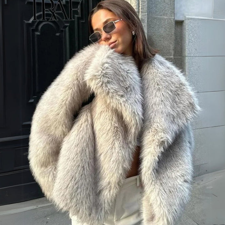 Women's Oversized Faux Fur Coat Ladies Winter Jacket